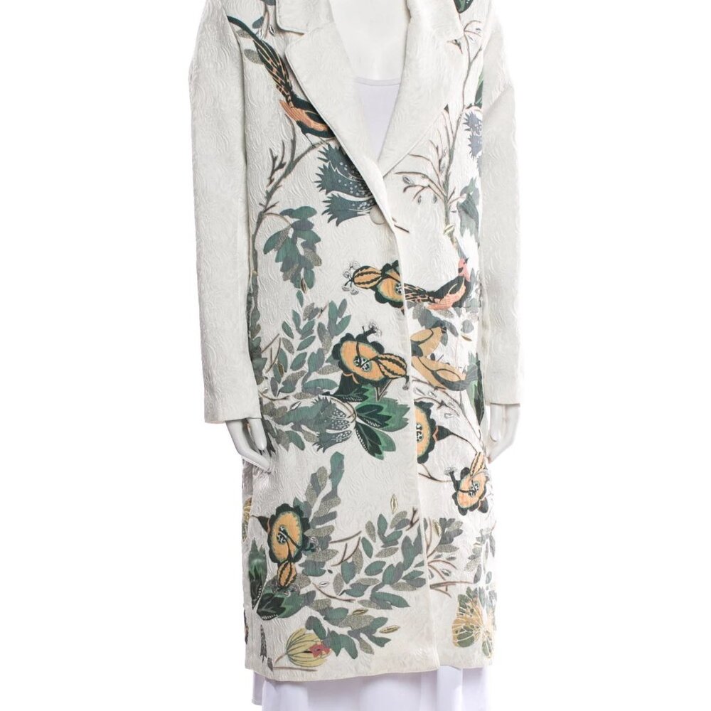 HEMANT & NANDITA Floral Patterned Women's Coat Size L
